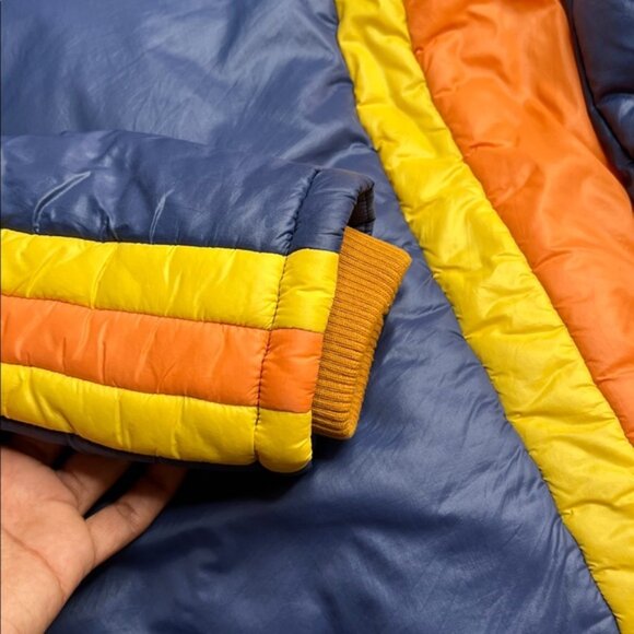 Mother The High Flyer Zip front puffer jacket in bold tricks retro 70s hippie Sm - Picture 15 of 16